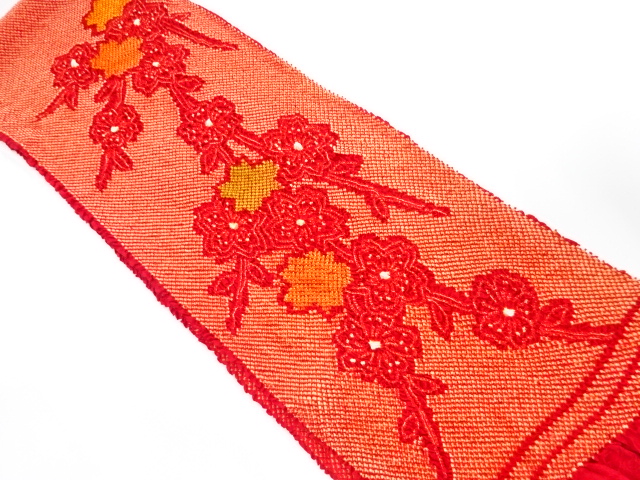 正絹　振袖用　絞り　帯揚げ